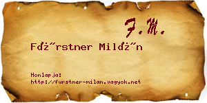 Fürstner Milán névjegykártya