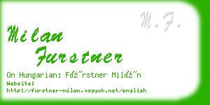 milan furstner business card